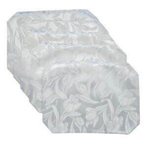 SET‎ 5 Pale Blue FABRIC PLACEMATS 13x18 Tulip Flowers Cottagecore Farmhouse NWT